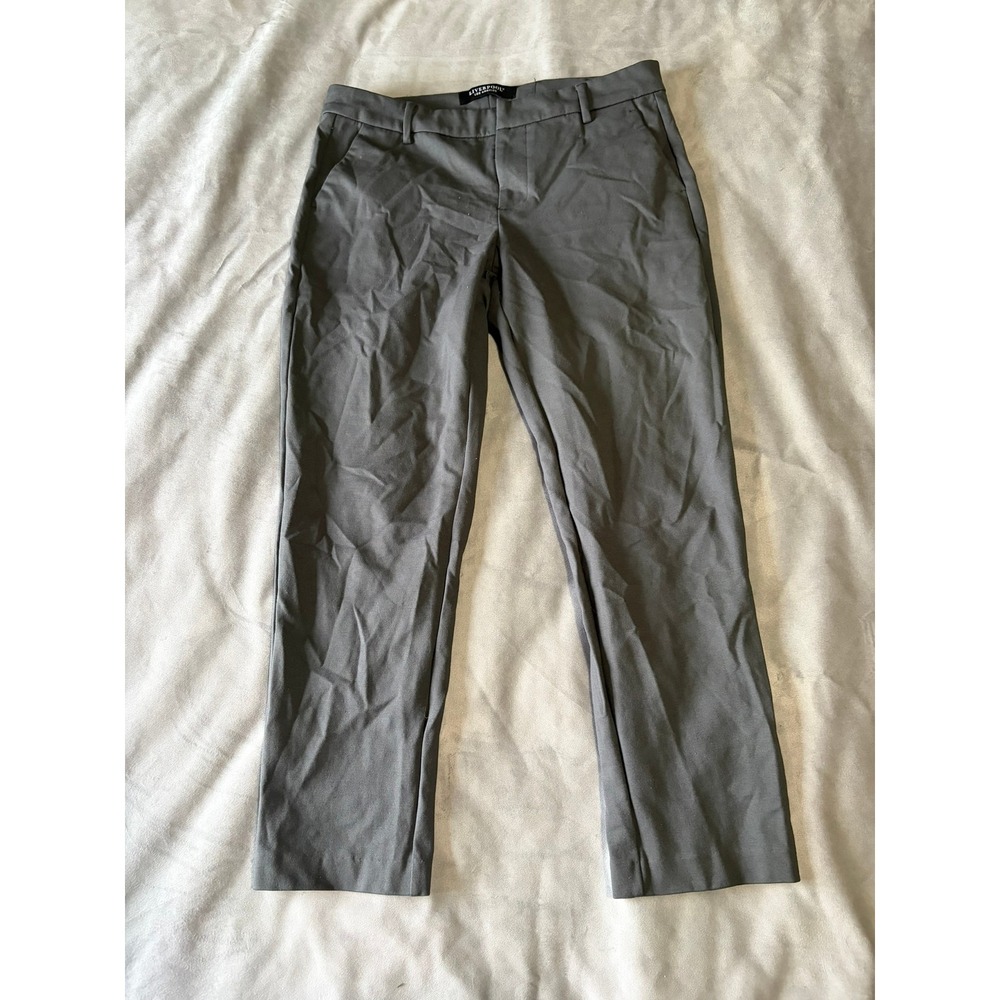 Liverpool Los Angeles Petite 8/29 Grey Slim Leg Trousers Dress Pants Charcoal